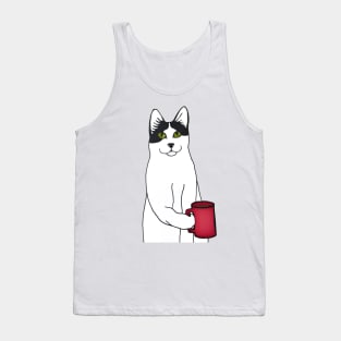Coffee Chat With a Cat Tank Top